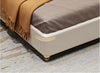 Contemporary Classic Luxurious Upholstered Leather Bed / Lixra