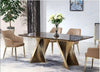 Rectangular Marble Dining Table with Golden Base / Lixra