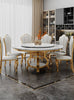 Minimalized Classic Marble Top Dining Table Set With Modern Style Chairs / Lixra