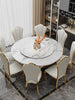 Minimalized Classic Marble Top Dining Table Set With Modern Style Chairs / Lixra