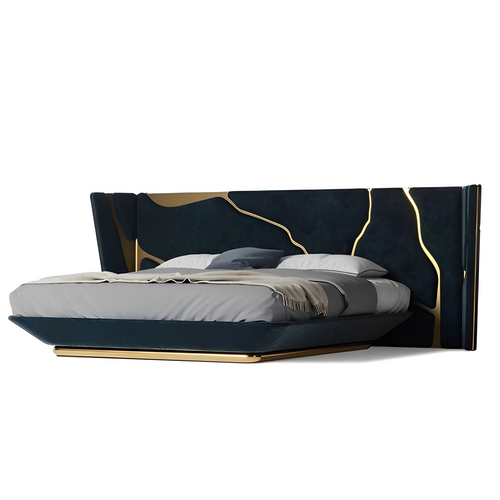 Modern Velvet Fabric Bed With Speculative Designs / Lixra