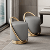 Trendy Leather Accent Chairs Set of 2 / Lixra
