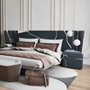 Modern Velvet Fabric Bed With Speculative Designs / Lixra