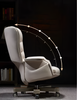 Adjustable Tufted Leather Office Chair / Lixra