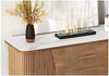 Elegant Marble Top Buffet with Roll Doors / Lixra