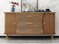 Elegant Marble Top Buffet with Roll Doors / Lixra