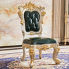 European Carved Leather Upholstery Dining Chair / Lixra