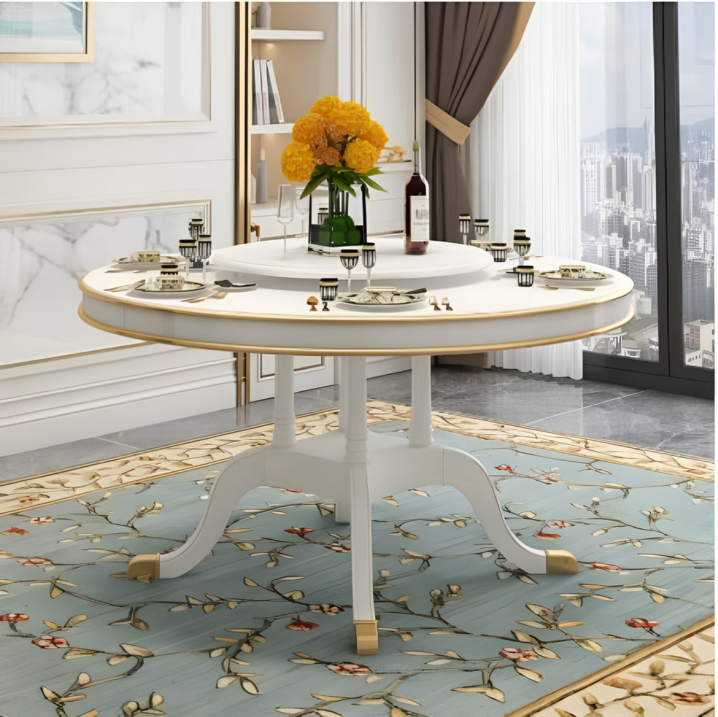 Brusten Round European Marble Dining Table / Lixra