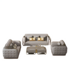 Luxury Fusion of Tufted Design 3-2-1 Leather Sofa Set / Lixra