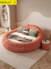Italian Style Velvet Modern Round Bed