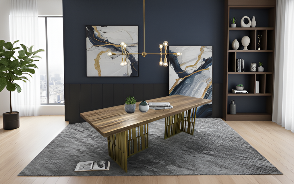 Nordic Industrial Rectangular Wooden Dining-Table / Lixra