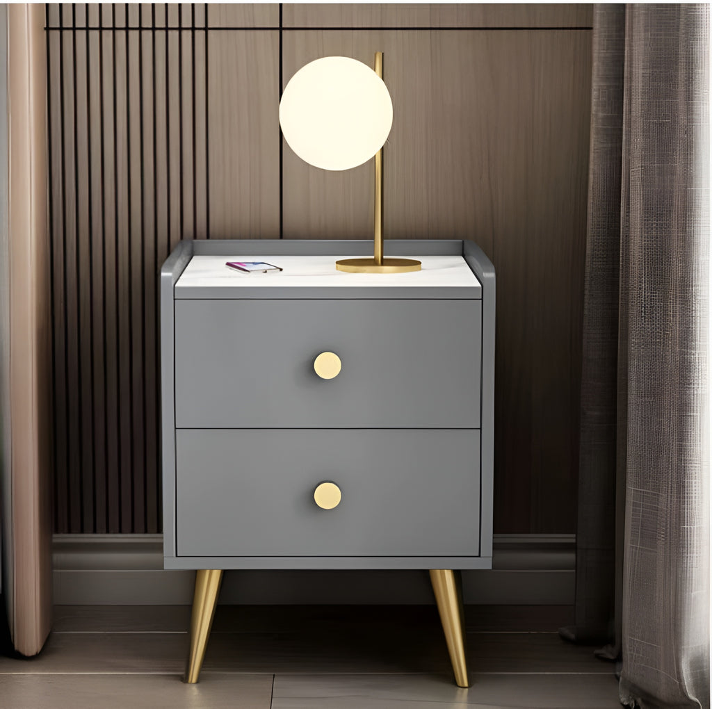 Set Of 2 Modern Bedside Wooden Night Stand / Lixra