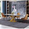 Golden Marble Extendable Rectangular Dining-Set / Lixra