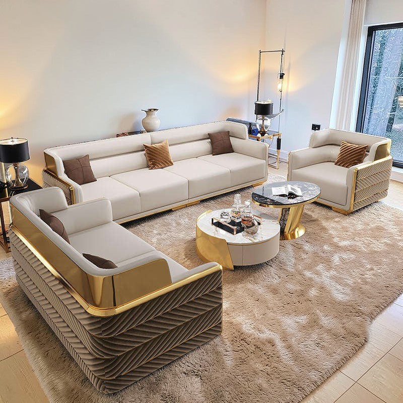 3-Piece Indoor Leather Sofa Set: Elegant Comfort for You - Lixra.com