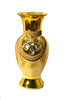 Golden Finish Ceramic Embedded Flower Vase / Lixra