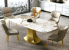 High Defined Rectangular Marble Dining Table Set / Lixra
