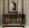 Glossy Wooden-Top Modern Buffet Table / Lixra