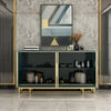 Glossy Wooden-Top Modern Buffet Table