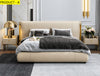 Creamy White Gold Plated Leather Bed / Lixra