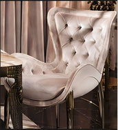Set Of 6 Tufted Designed Velvet Dining Chairs / Lixra
