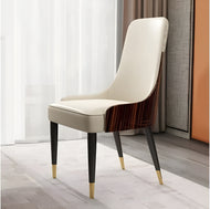 Elegant Set of 4 Leather Dining Chairs / Lixra