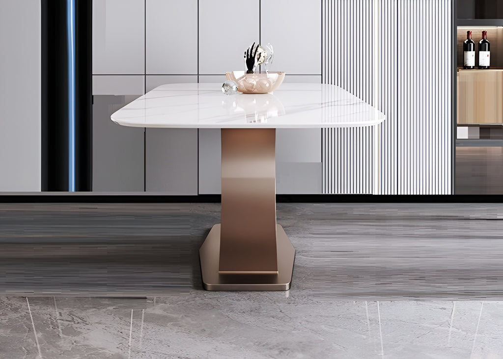 Contemporary X-Shaped Marble Dining Table / Lixra
