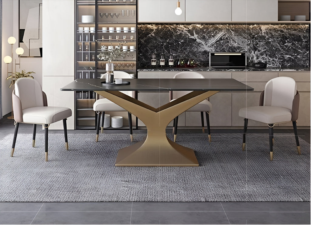 Modern Designed Marble Dining Table Set / Lixra