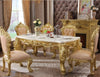 Rectangular Wooden Marble Dining Table Set with Chairs / Lixra