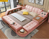 Multi-functional Button-Tufted Leather Bed / Lixra