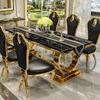 Rectangular Marble Dining Table Set