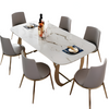 Conventional Rectangular Marble Dining Table Set / Lixra