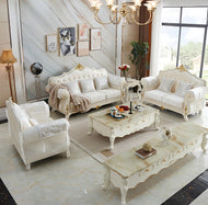 Liville European Velvet Fabric Tufted Sofa Set / Lixra