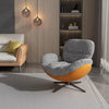 Fabric Accent Chair Leather Covered Body / Lixra