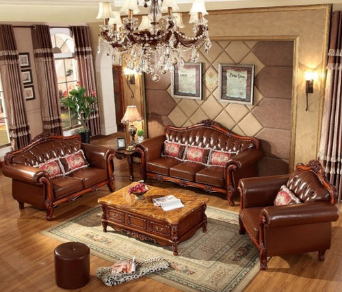 Luxuriate European  Leather 3-2-1 Sofa Set / Lixra