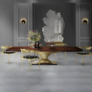 Modern Vibrant Polished Wooden Dining Set / Lixra