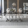 Modern Classy Marble Dining Table Set / Lixra