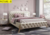 Concrete Superfluous Tufted Designed Leather Bed / Lixra