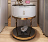 Metal Base Luxury Glass Night Stand / Lixra