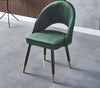 Set Of 4 Velvet Finish Fabric Dining Chairs / Lixra