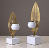 Leaf-Inspired Gold Plated Candle Holder/ Lixra