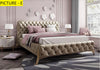 Concrete Superfluous Tufted Designed Leather Bed / Lixra