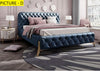 Concrete Superfluous Tufted Designed Leather Bed / Lixra