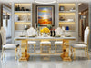 Western Rectangular Marble-Top Dining Set / Lixra