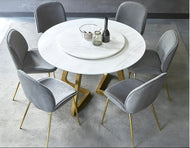 Elegant Design Marble-Top Dining Table / Lixra