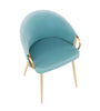 4-Piece Velvet Fabric Upholstered Kitchen Chairs / Lixra