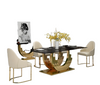 Classic Comfort Marble Top Dining Table Set / Lixra