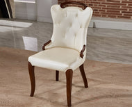 Set Of 6 Vintage Style Leather Dining Chairs / Lixra