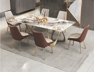 Incredible Look Marble Dining Table Set / Lixra