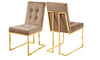 4 Piece Luxurious Velvet Dining Chairs / Lixra