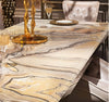 Ultramodern Marble-Top Dining Table Set / Lixra